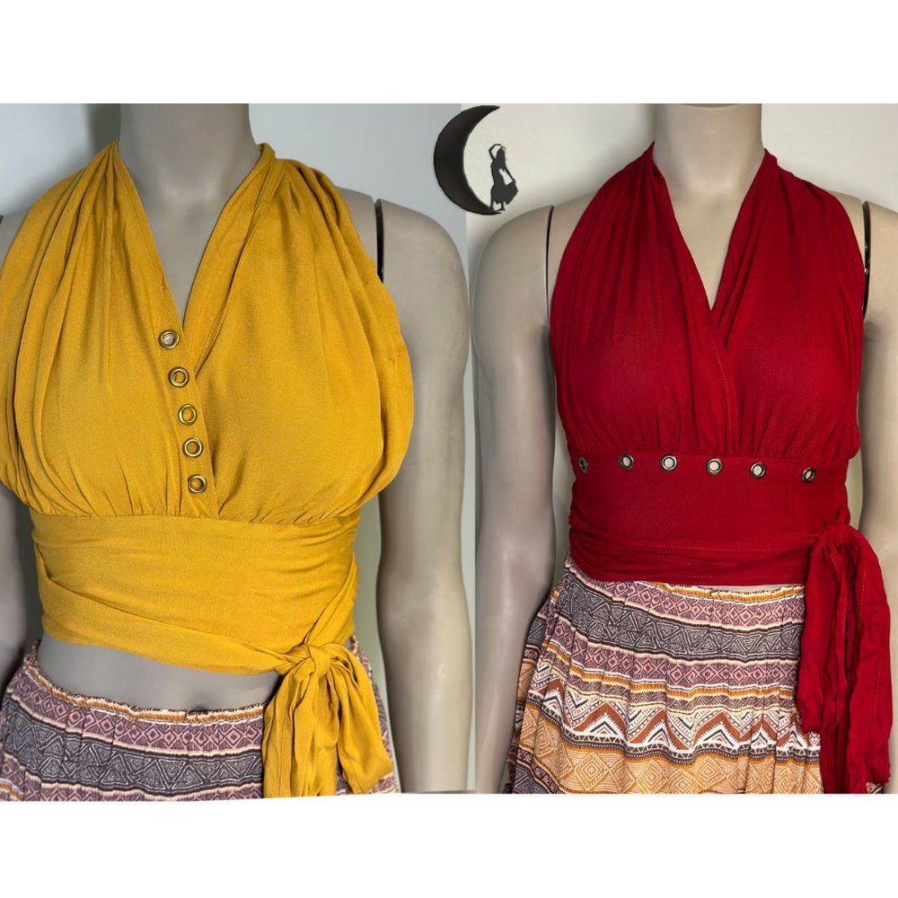 Open Back Bohemian Crop Top